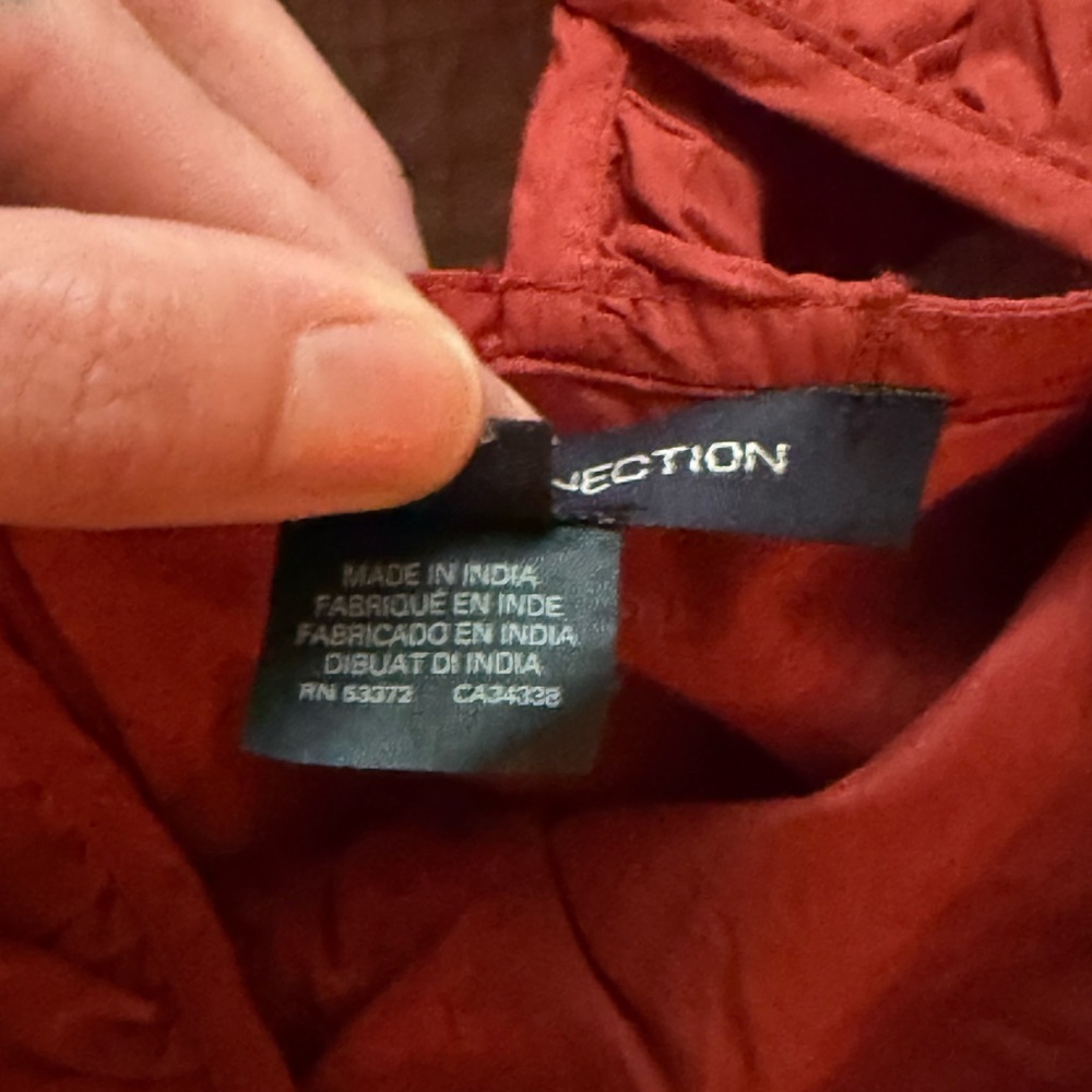 French Connection Red Ruffle Top - Picture 3 of 4
